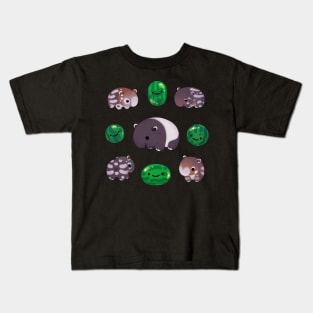 Tapir and baby watermelons Kids T-Shirt